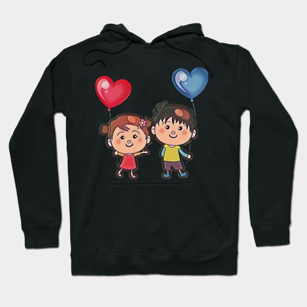 couple ballons Hoodie by MACIBETTA